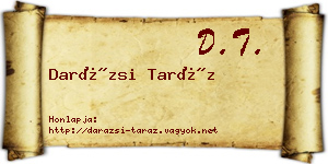 Darázsi Taráz névjegykártya